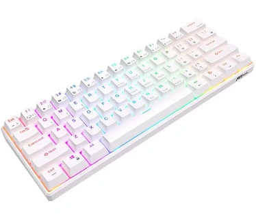 Royal Kludge RK61 Tri-Mode RGB 61 Keys Hot Swappable Xmas Mechanical Keyboard White