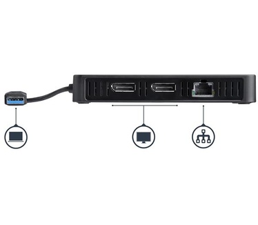 Startech.com USB naar dual DisplayPort mini docking station 2x 4K 60Hz GbE USB 3.0