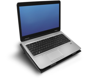 ACT AC8105 Laptopstandaard, tot 17”, in hoogte verstelbaar (2 standen), 4-poorts hub