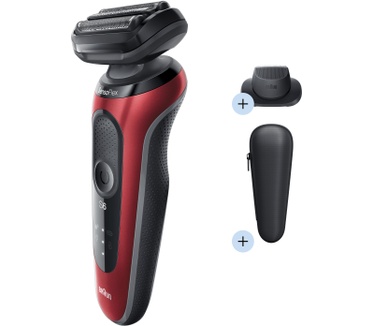 Braun Series 6 60-R1200s Elektrisch Scheerapparaat Met Precisietrimmer, Rood