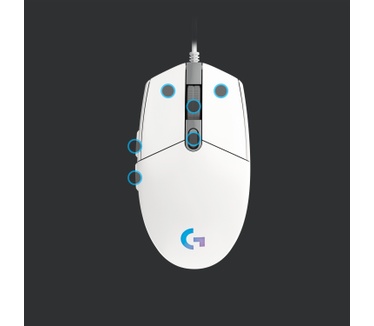 Logitech G203 Lightsync Wit
