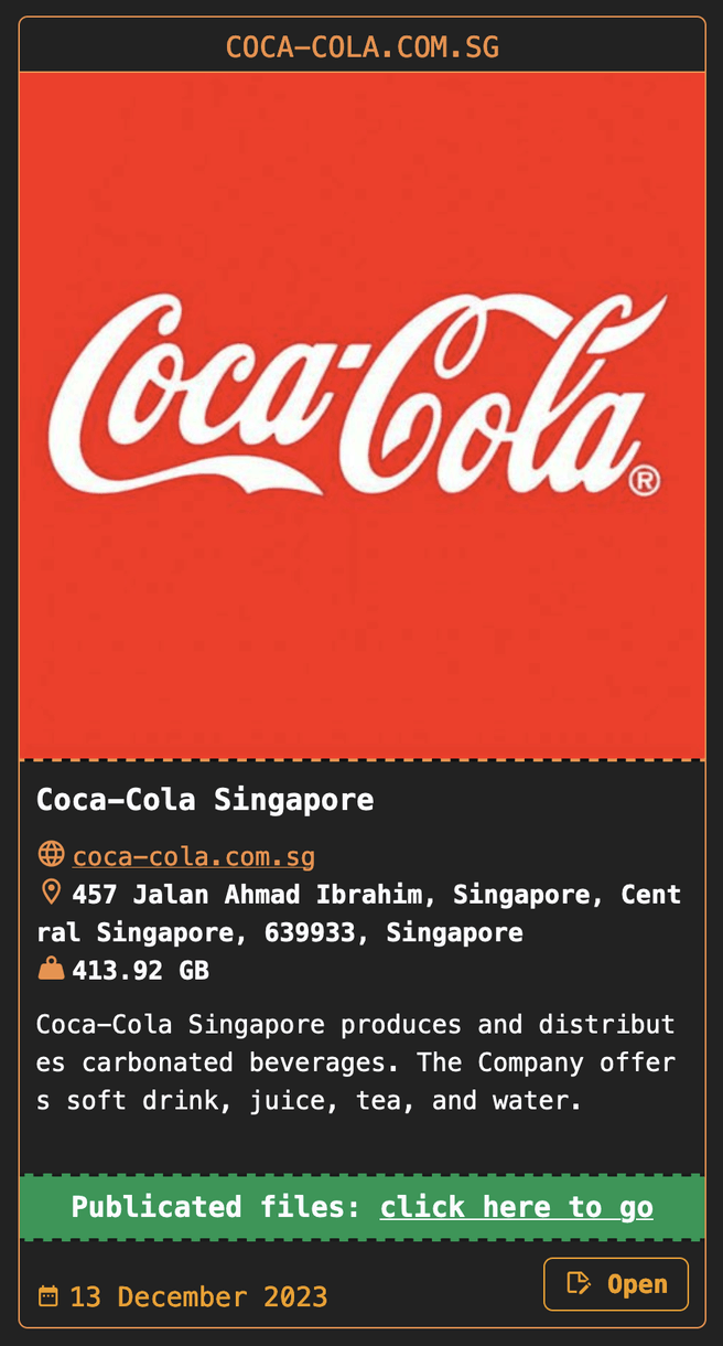 Ransomware coca cola