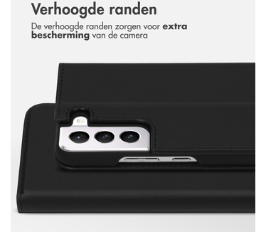 Accezz Premium Leather Slim Bookcase Samsung Galaxy S22 Plus - Zwart