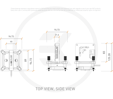 EK Water Blocks EK-QuantumX Delta TEC EVO - Copper + Nickel