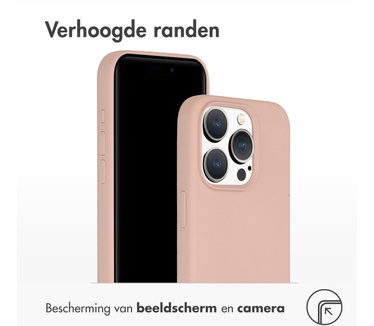 Accezz Liquid Silicone Backcover met MagSafe iPhone 15 Pro - Roze