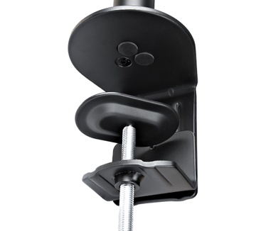 Startech.com Monitor Arm met VESA Laptopbeugel, Bureausteun voor Enkel Scherm (Max 32"/8kg) en Laptop (Max 4.5kg), Verstelbare Laptop Arm & Monitorbeugel, Bureauklem/Doorvoertule, Zwart