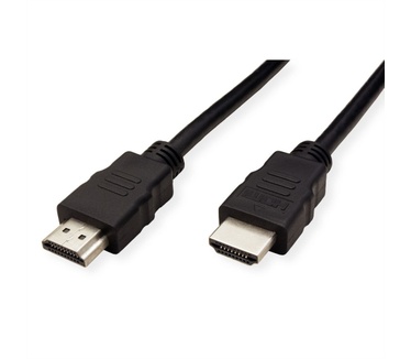 Roline HDMI High Speed kabel met Ethernet M-M, TPE, zwart, 1 m