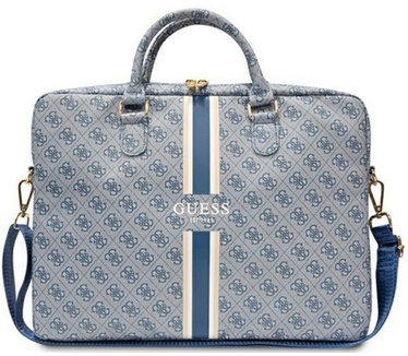 Guess Printed Stripe Laptoptas - o.a. Apple MacBook 15/16" Blauw Blauw