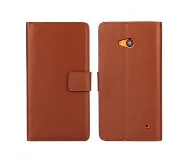 qMust Microsoft Lumia 640 wallet case - hoesje met stand - Bruin