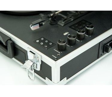 GPO Retro FLIGHTCASE Bluetooth kofferplaten- en cassettespeler met USB, accu en bluetooth