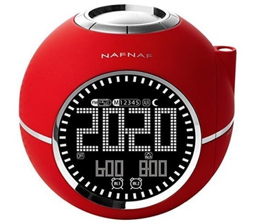NAF NAF Electronique DNI013RED Wekkerradio met tijdprojectie