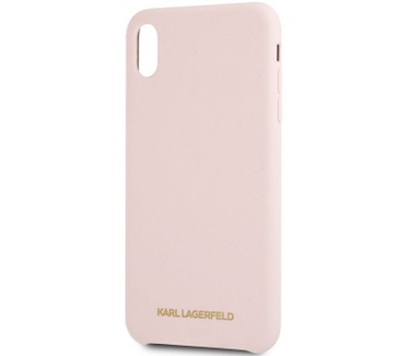 Karl Lagerfeld Silicone Case Apple iPhone XS Max (6.5") Roségoud  Roze