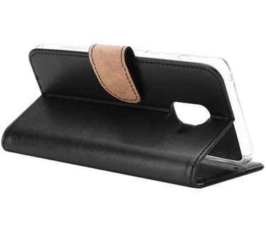 Luxe Lederen Bookcase hoesje voor de Samsung Galaxy A8 2018 - Zwart (Samsung Galaxy A8 2018) Zwart