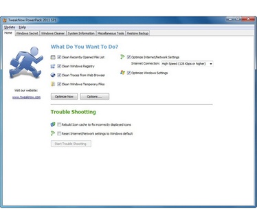 TweakNow PowerPack 2011 screenshot (481 pix)