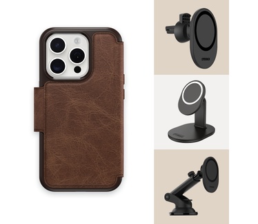 Otterbox Strada Series Folio MagSafe voor iPhone 15 Pro, Espresso (Brown) (iPhone 15 Pro) Bruin