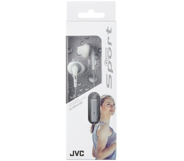 JVC HA-ENR15-WH-E In-ear hoofdtelefoon met een afstandsbediening en een microfoon