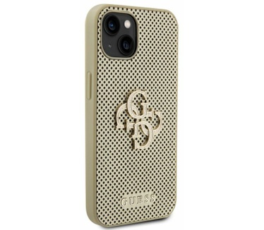 Guess Perforated 4G Back Case - Apple iPhone 15 (6.1") - Goud Goud