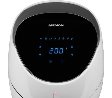 Medion XXL Airfryer MD 19279, Vetvrij frituren, Digitaal bedieningspaneel, 8 Automatische programma's, 2000W Vermogen