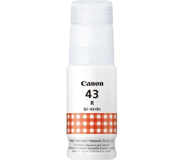 Canon GI-43R. Printkleuren: Rood, Merkcompatibiliteit: , Compatibiliteit: PIXMA G640 PIXMA G540. Aantal per verpakking: 1 stuk(s)