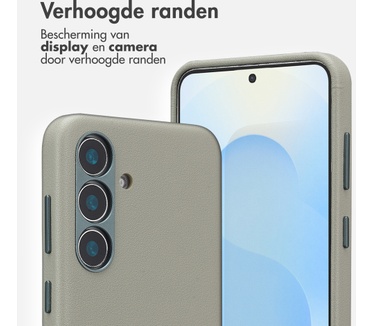 Accezz MagSafe Leather Backcover Samsung Galaxy S25 - Light Grey