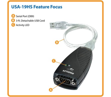 Tripp-Lite USA-19HS High Speed Serial Adapter to USB