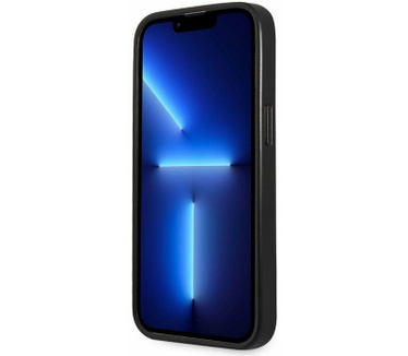 Guess Saffiano Triangle Back Case iPhone 13 Pro Max (6.7") Zwart Zwart