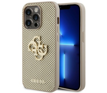 Guess Perforated 4G Back Case Apple iPhone 15 Pro (6.1") - Goud Goud