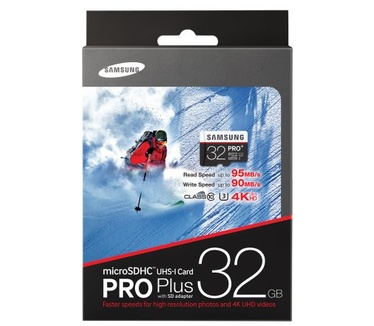 Samsung Pro+ microSDHC + SD-adapter 32GB