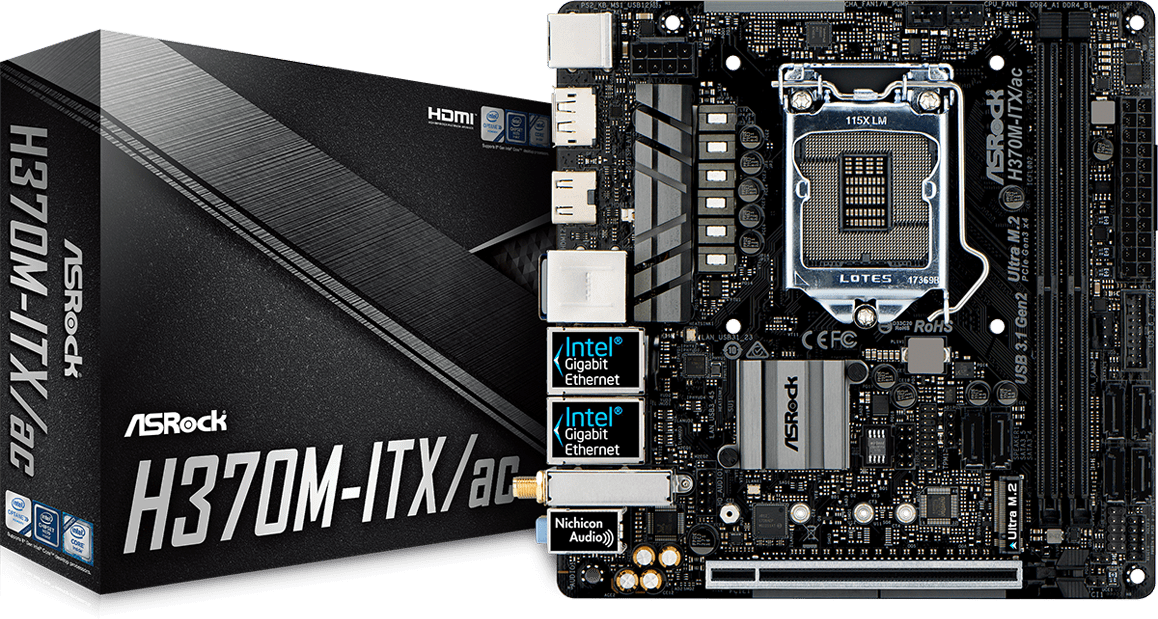 Specificaties van ASRock H370M-ITX/ac - Tweakers
