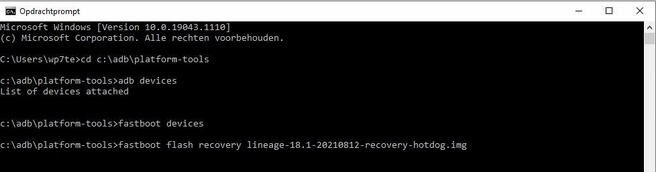 Installatie LineageOS, augustus 2021