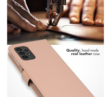 Selencia Echt Lederen Bookcase Samsung Galaxy A13 (4G) - Dusty Pink