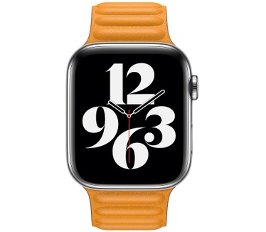 Apple 44mm California Poppy Leather Link - M/L