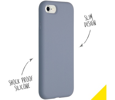 Accezz Liquid Silicone Backcover iPhone SE (2022 / 2020) / 8 / 7 (iPhone SE (2022), iPhone SE (2020), iPhone 8, iPho) Paars