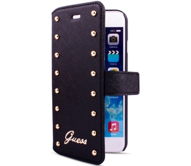 Guess Folio Leather Book Case for Apple iPhone 6 - Studded Black