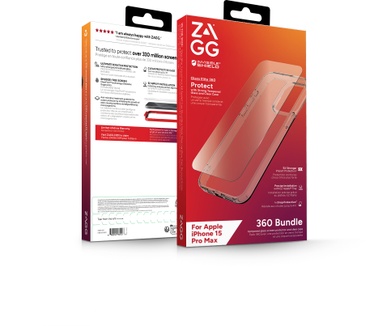 Zagg Glass Elite 360 Bundle (iPhone 15 Pro Max)