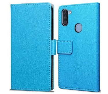 qMust Samsung Galaxy M11 Wallet Hoesje Blauw