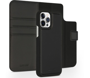 Accezz Premium Leather 2 in 1 Wallet Bookcase iPhone 12 (Pro) - Zwart
