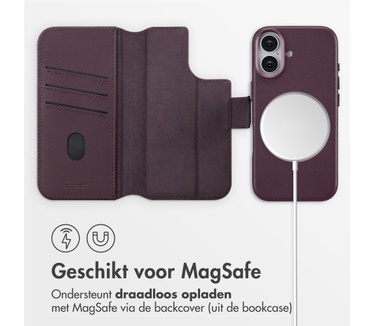 Accezz Leather Bookcase 2-in-1 met MagSafe