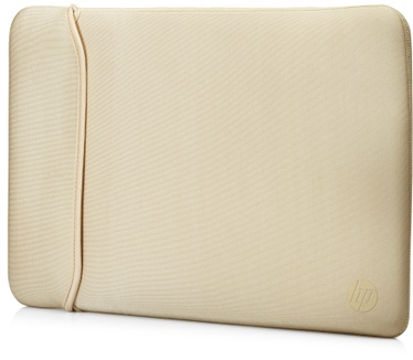 HP 14" Neoprene Reversible Sleeve Goud, Zwart