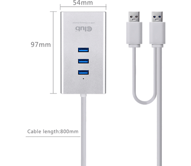Club 3D SenseVision USB 3.0 to HDMI Graphics Adapter with USB Hub