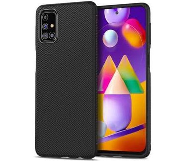 qMust Texture TPU Samsung Galaxy M31s hoesje - Zwart