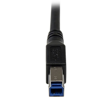 Startech.com 3 m zwarte SuperSpeed USB 3.0-kabel rechtshoekig A naar B M/M