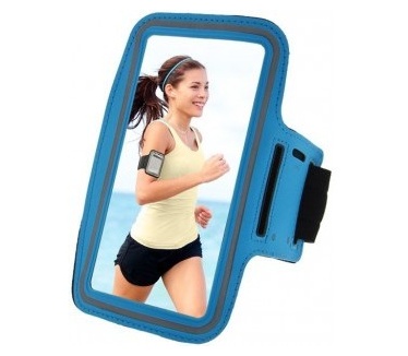 qMust Sport Armband Samsung Galaxy S6 edge Plus (Light Blue/Grey)