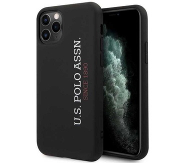 U.S. Polo Silicone Hard Case Apple iPhone 12/12 Pro (6.1") Zwart Zwart