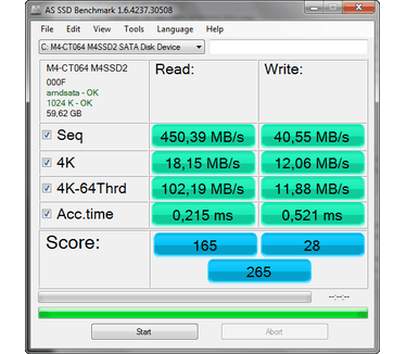 AS SSD Benchmark screenshot