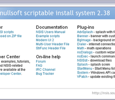 Nullsoft Scriptable Install System 2.38 screenshot (481 pix)