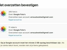 Apple: export naar Google Foto's
