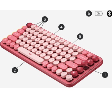 Logitech Pop Keys Heartbreaker (Qwertz Zwitsers)