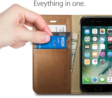 Spigen Wallet S Apple iPhone 7 Case - Brown