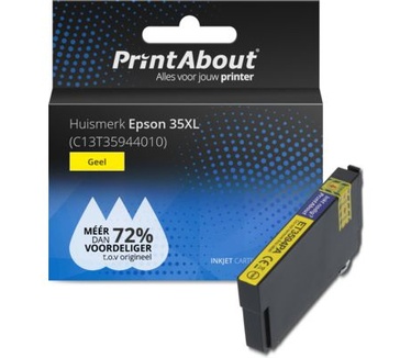 PrintAbout Huismerk Epson 35XL (C13T35944010) Inktcartridge Geel Hoge capaciteit